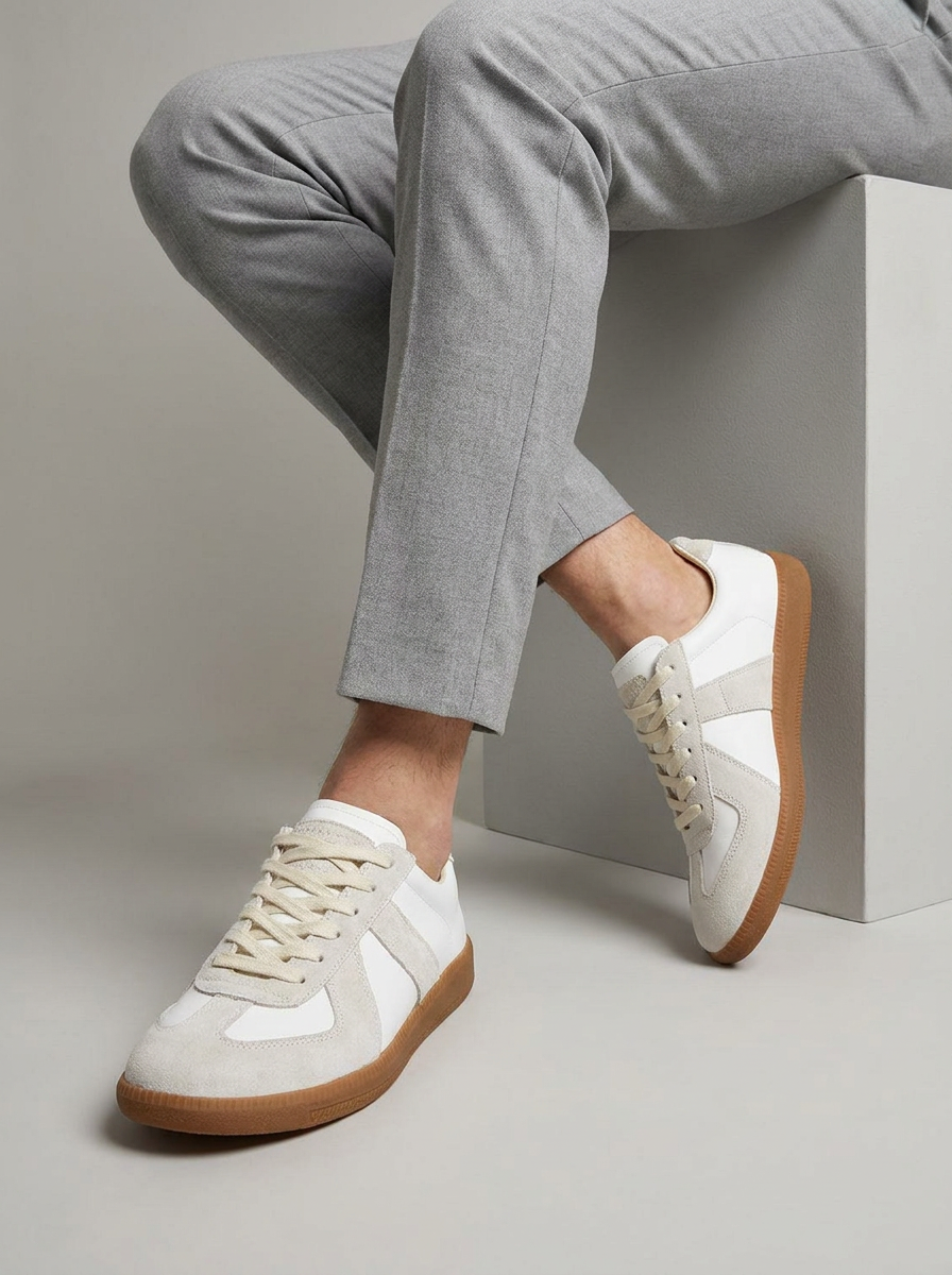 Retro Sneakers in Suede and Leather