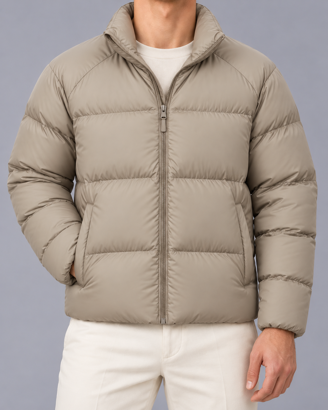 Men's Lightweight Puffer Jacket | Short Insulated Winter Coat