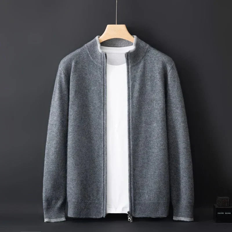 Knit Cardigan Zippered Fit Men
