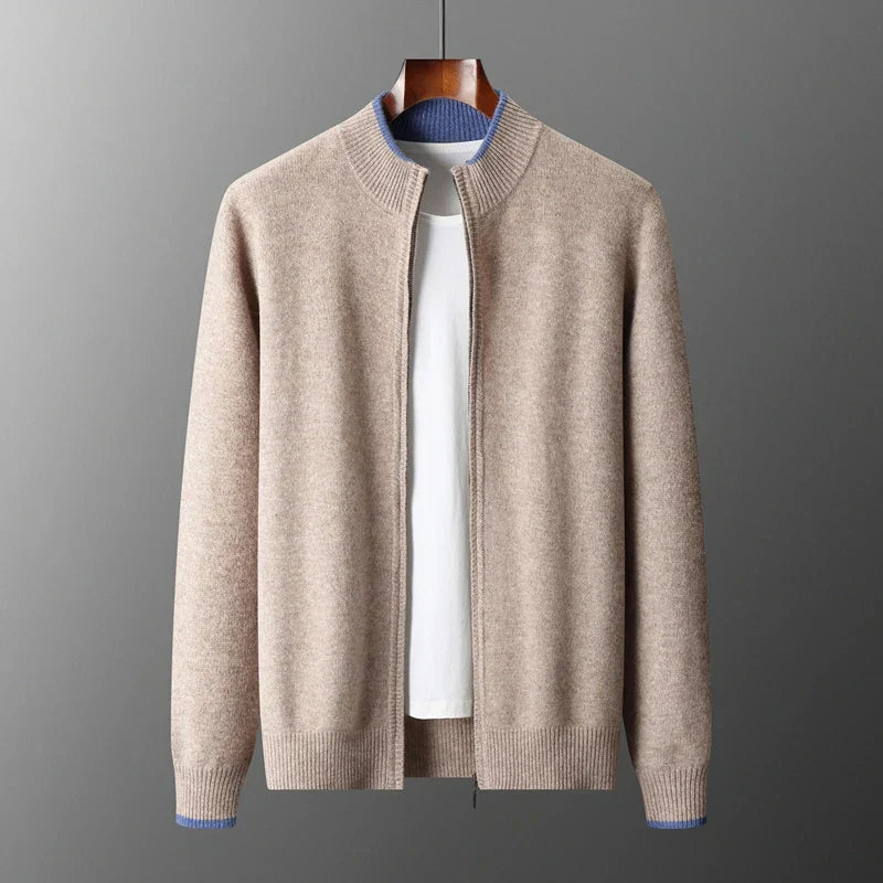 Knit Cardigan Zippered Fit Men