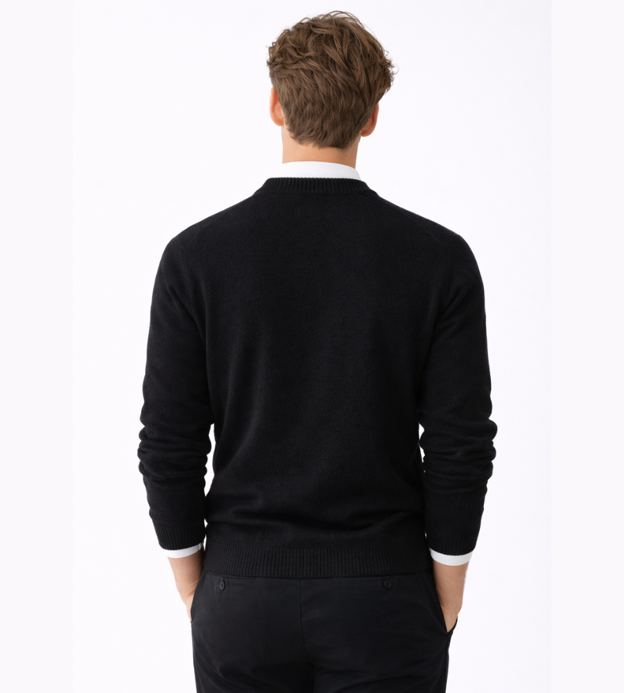 Men's Fine Knit Crew Neck Sweater