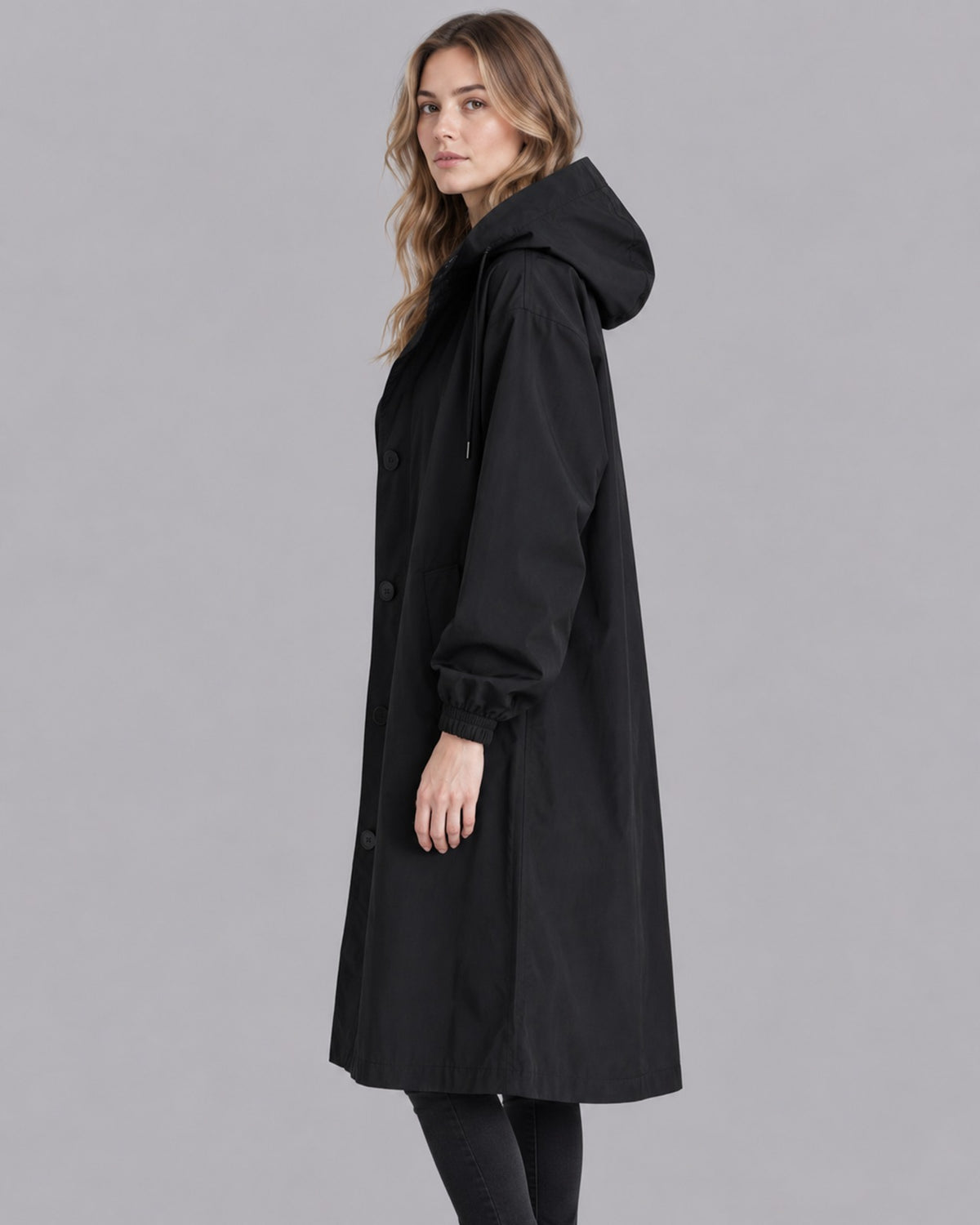 Women's Waterproof Trench Coat | Elegant Hooded Long Rain Jacket for All-Weather Protection