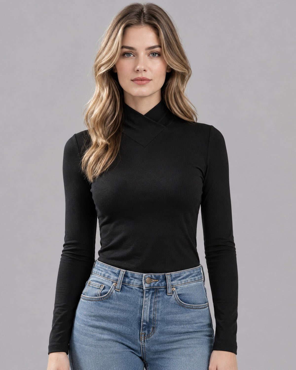 Women's Soft Knitted Sweater | Cozy Turtleneck Long Sleeve Jumper