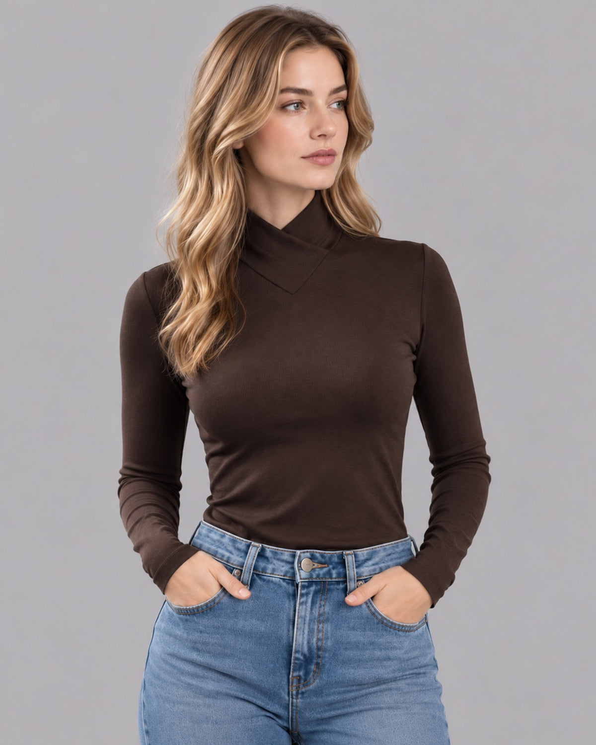 Women's Soft Knitted Sweater | Cozy Turtleneck Long Sleeve Jumper