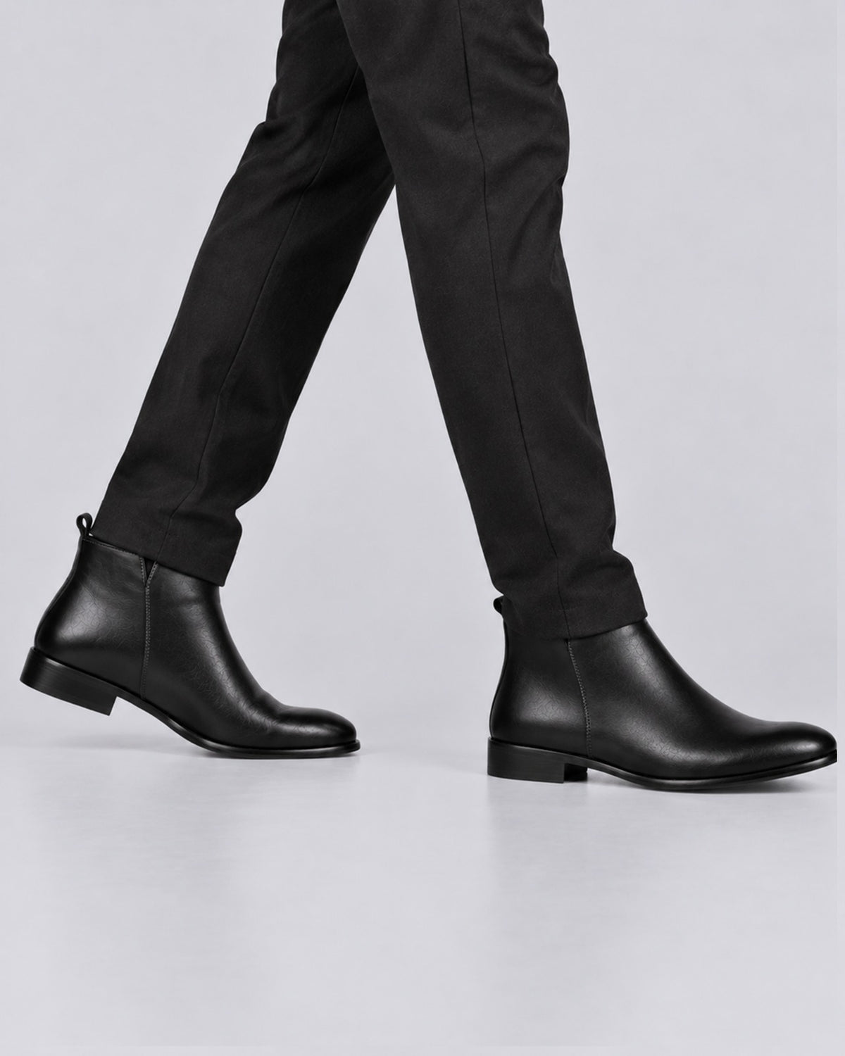 Men's Elegant Leather Chelsea Boots | Low Heel with Pointed Toe