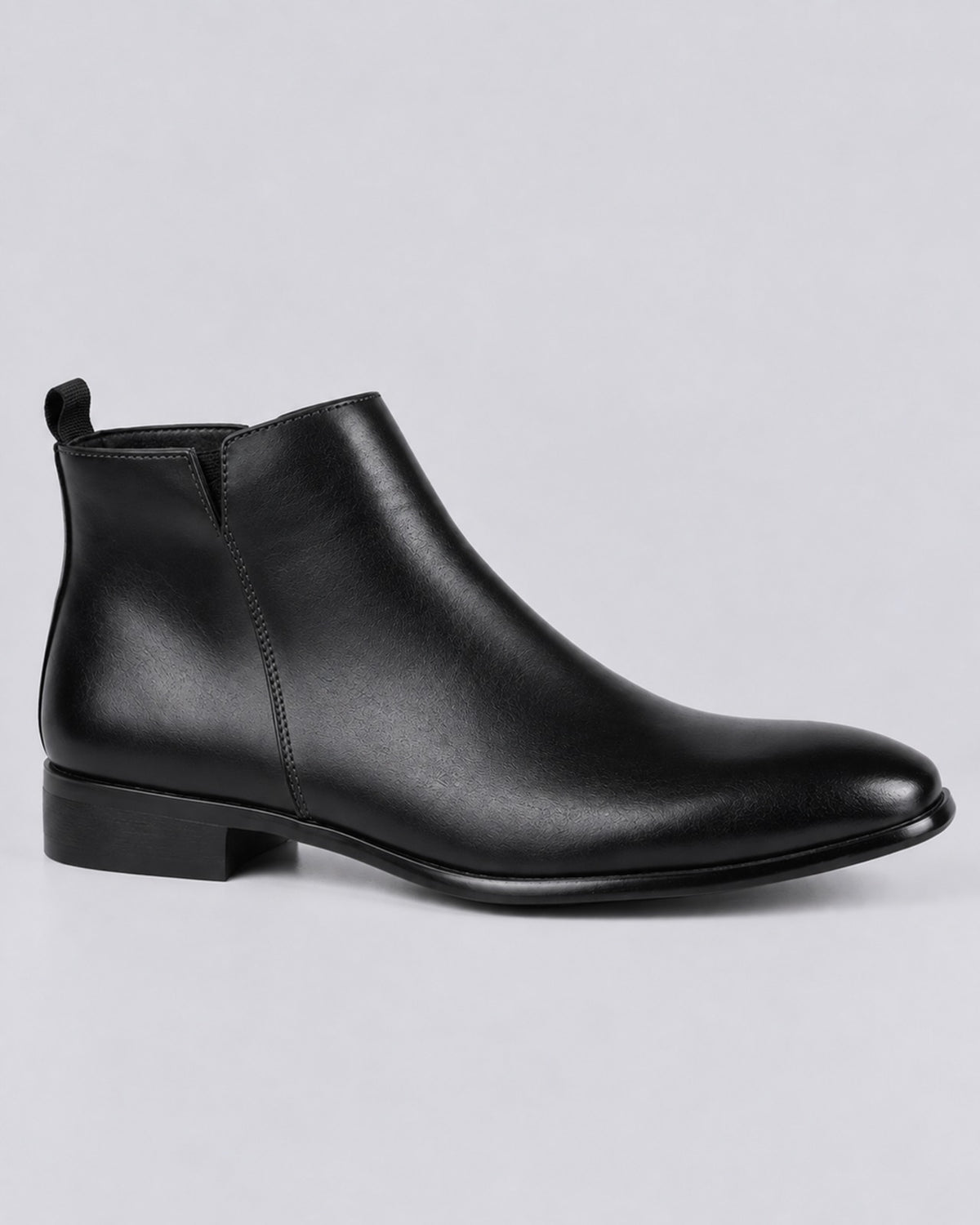 Men's Elegant Leather Chelsea Boots | Low Heel with Pointed Toe