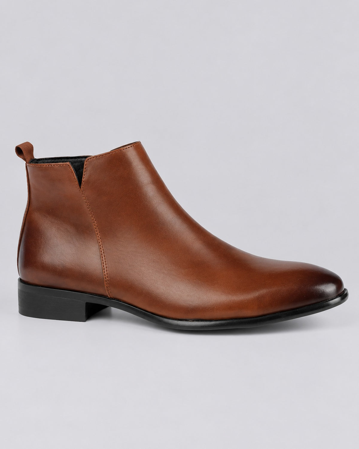 Men's Elegant Leather Chelsea Boots | Low Heel with Pointed Toe