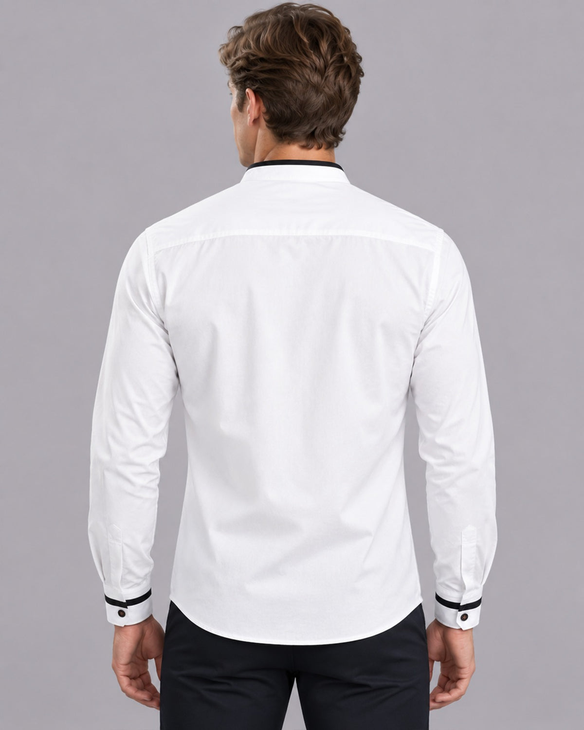 Men's Cotton Long Sleeve Shirt | Slim Fit