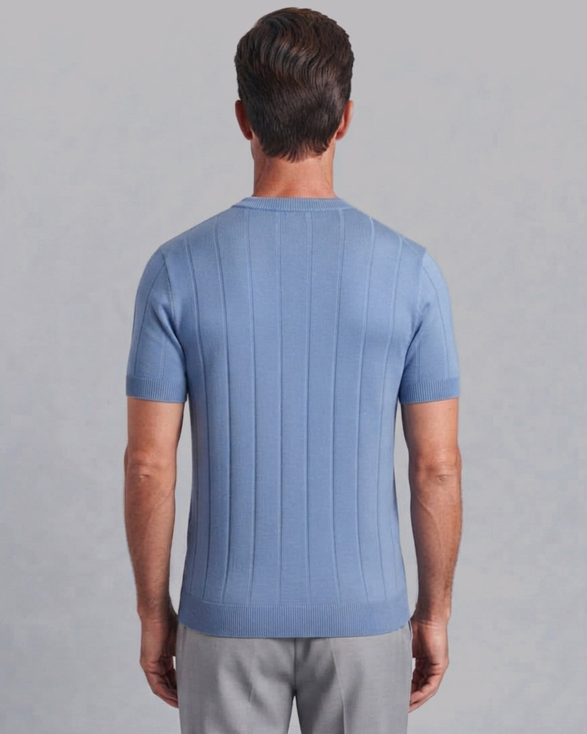 Men's Lightweight Knitted T-Shirt with Short Sleeves