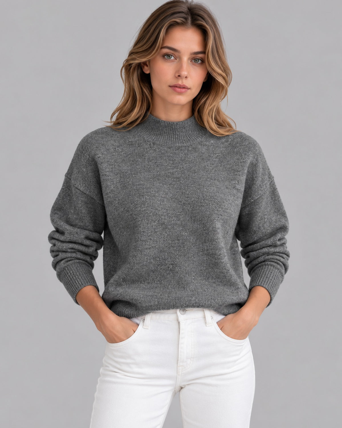 Women's Knitted Roll Neck Jumper | Classic Turtleneck