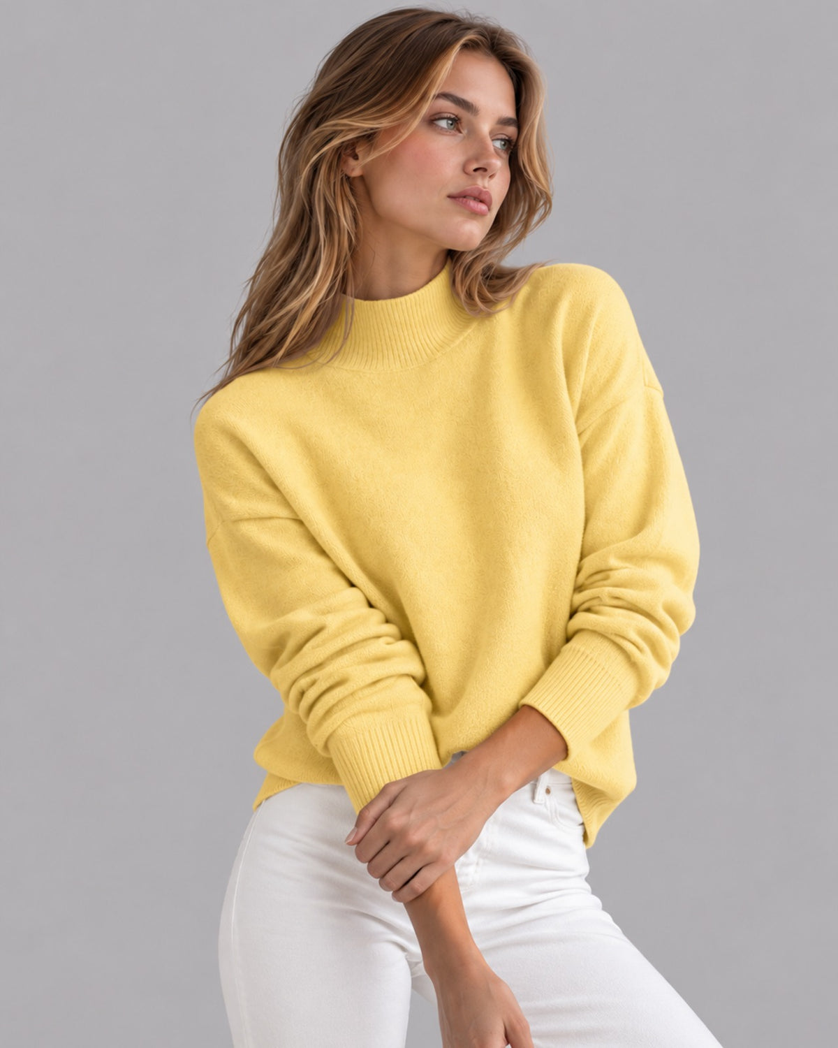 Women's Knitted Roll Neck Jumper | Classic Turtleneck