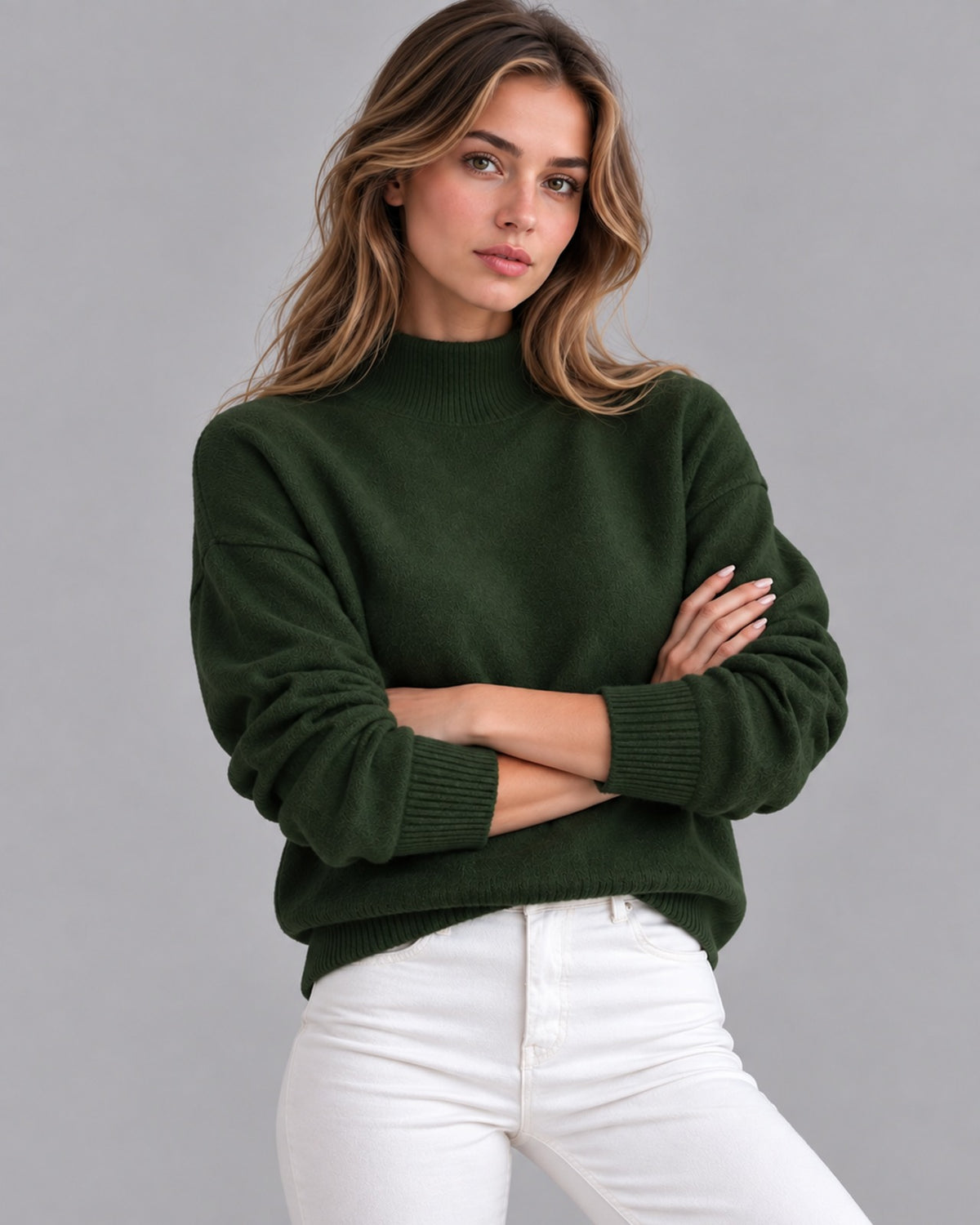 Women's Knitted Roll Neck Jumper | Classic Turtleneck