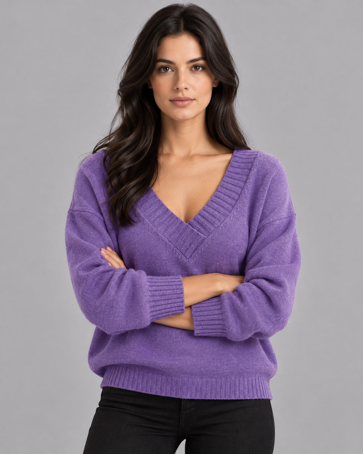Women's Knit Crewneck Sweater | Long Sleeve Jumper