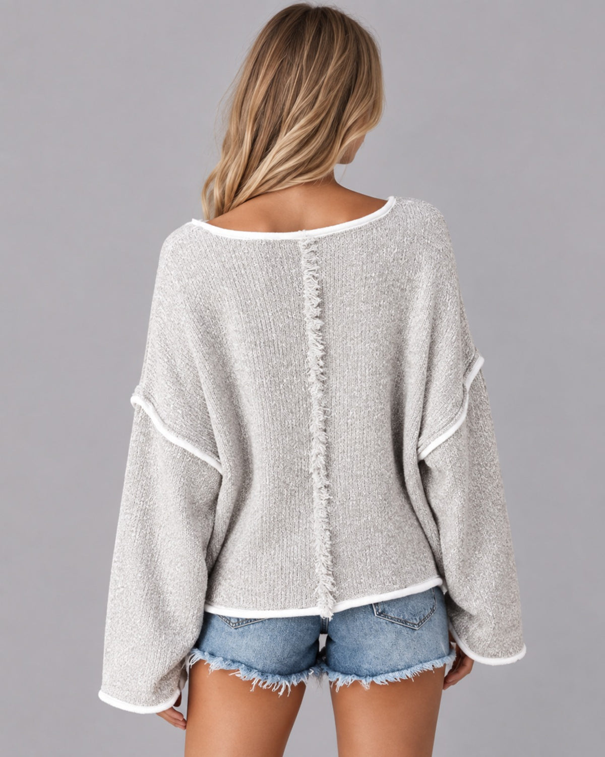 Women's Knit Oversized Sweater | Long Sleeve Jumper with Loose Fit