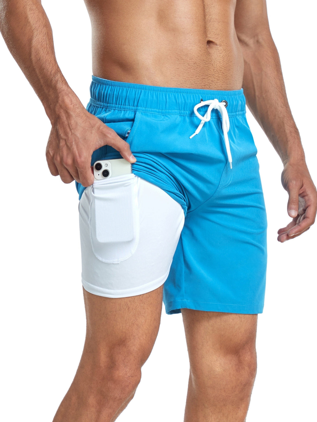 Men's 2-in-1 Swim Shorts with Compression Liner