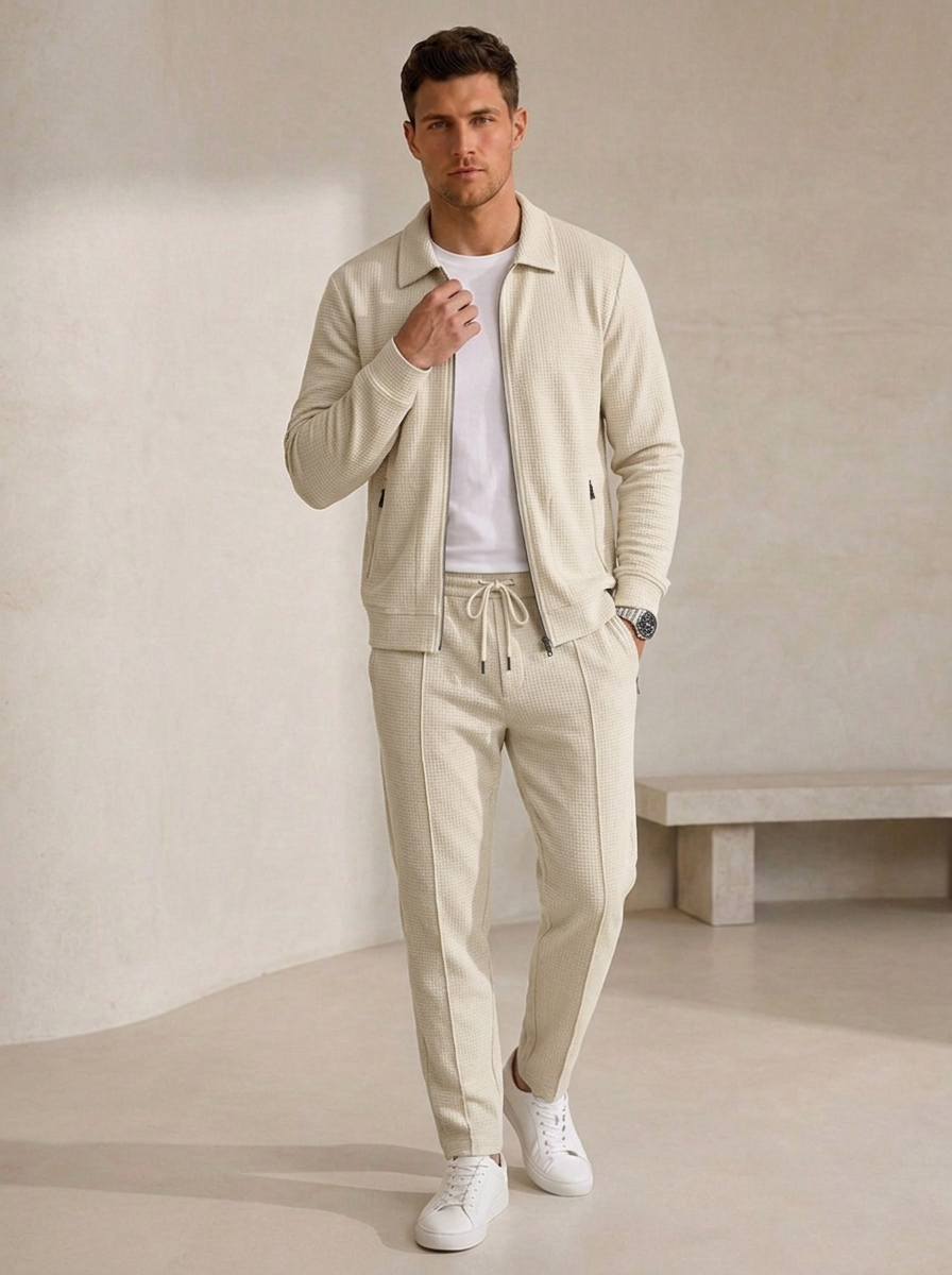 Cotton Tracksuit Casual Set Men