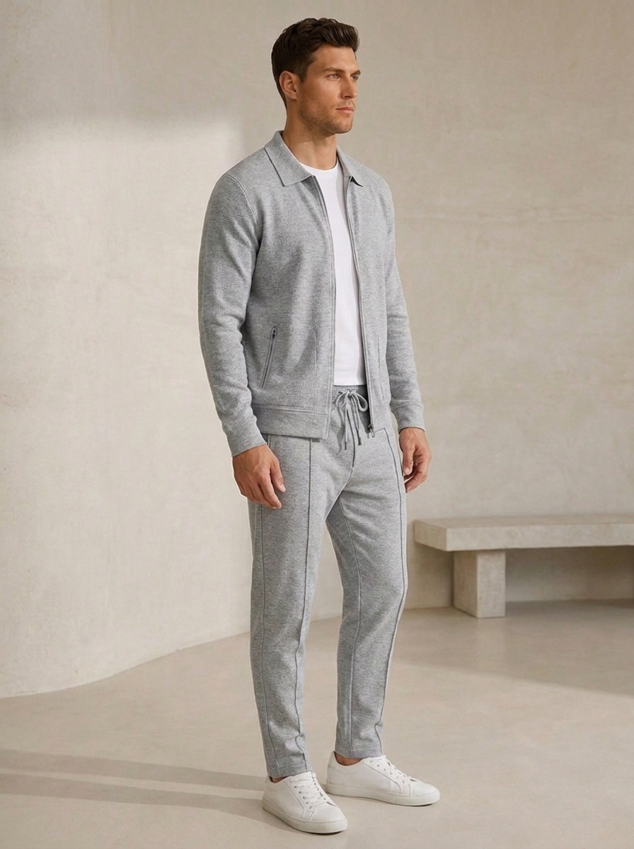 Cotton Tracksuit Casual Set Men