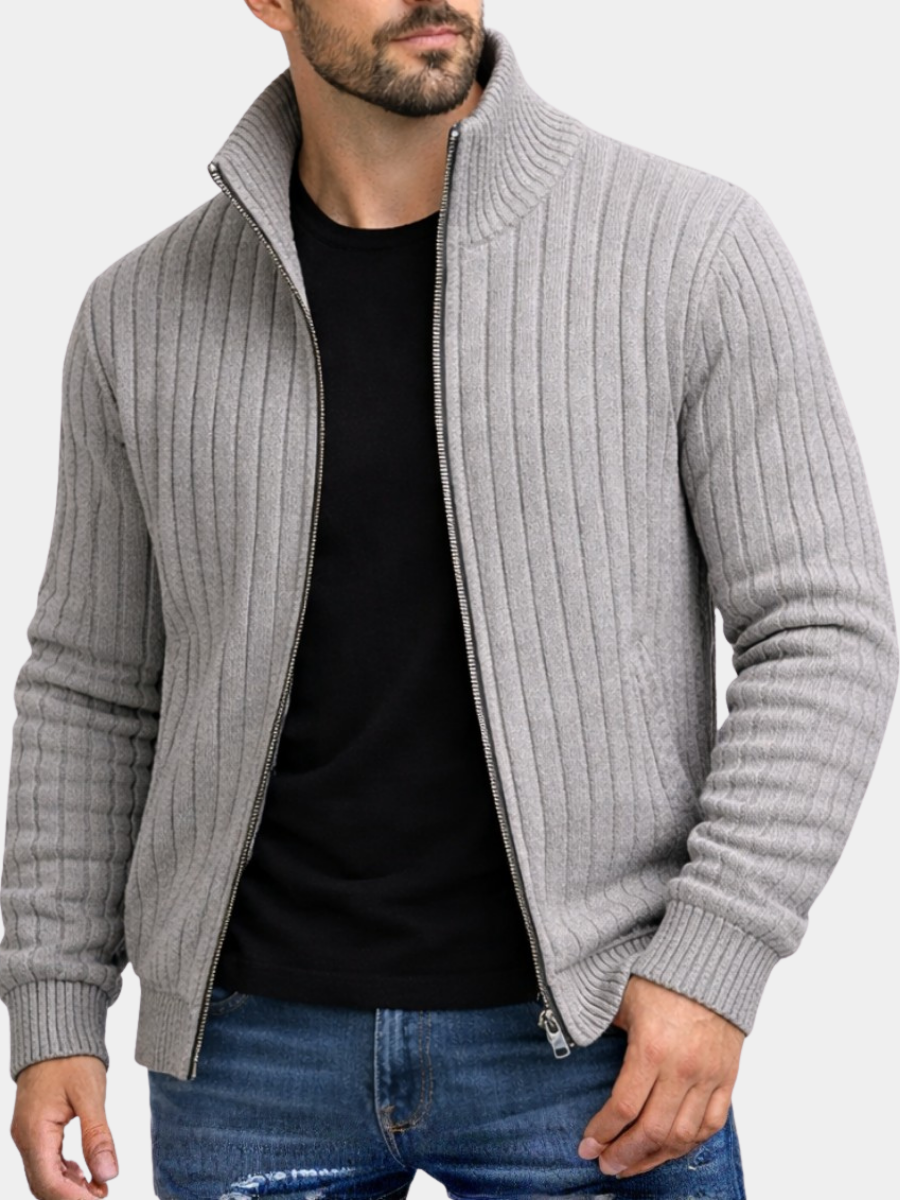 Classic Elegant Zip Cardigan For Men
