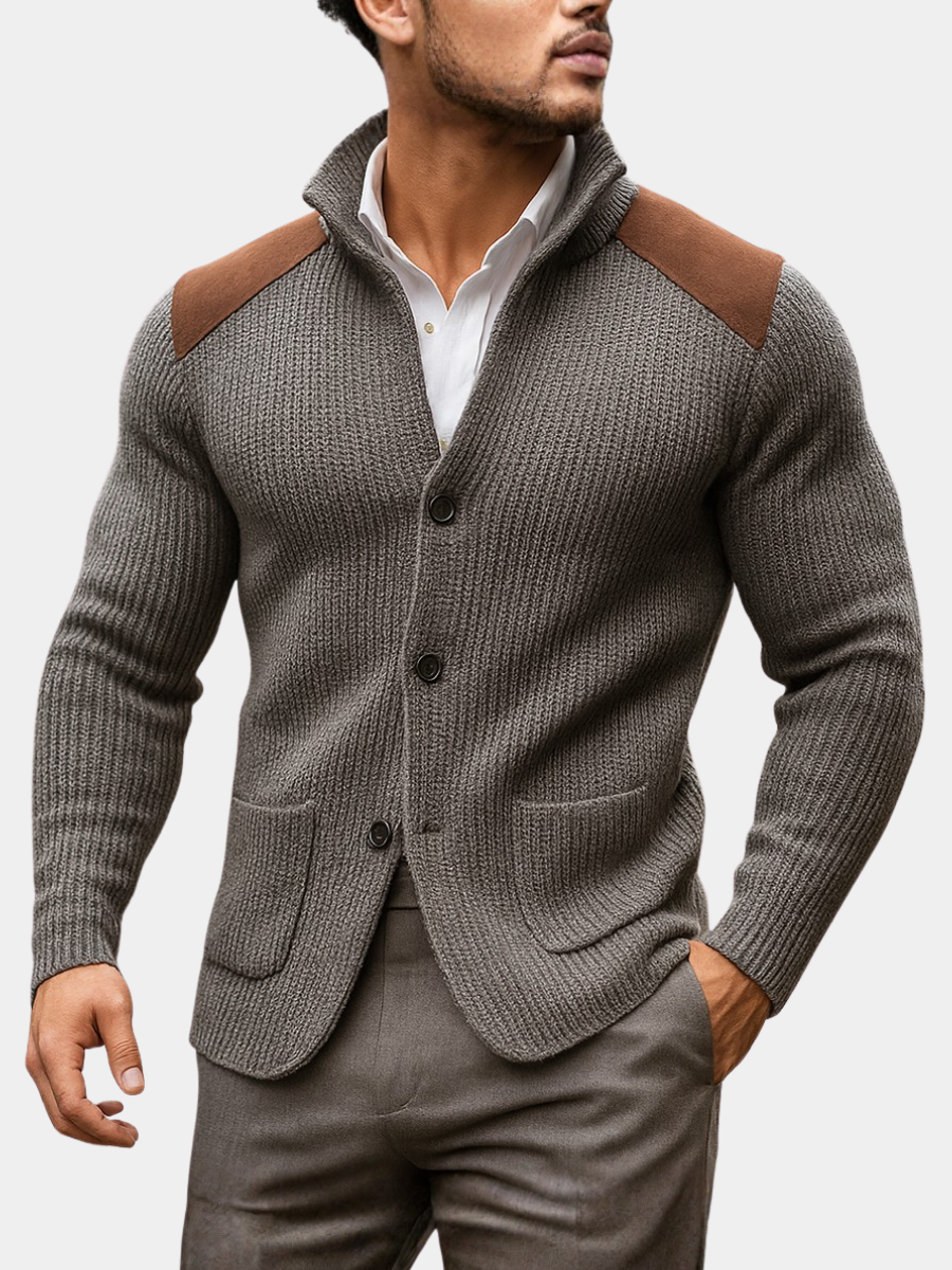 Mens Textured-Knit Blazer