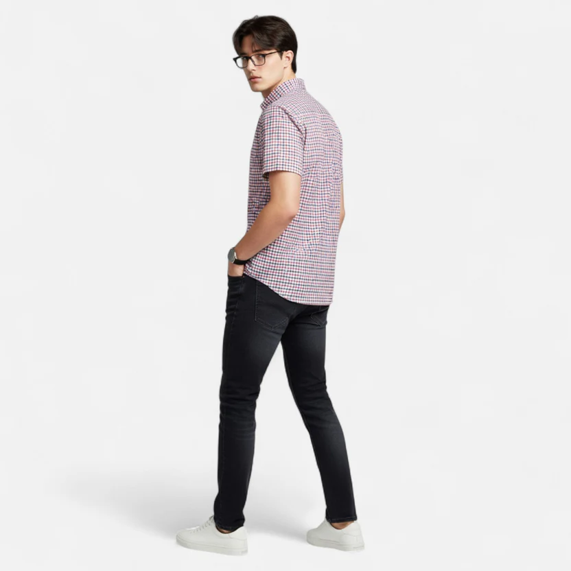 Men's Oxford Cotton Short-Sleeve Summer Shirt