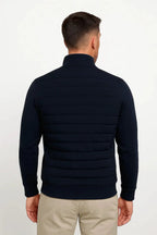 Men's Jacket Hybrid Quilted Knitted Sleeves Polyester