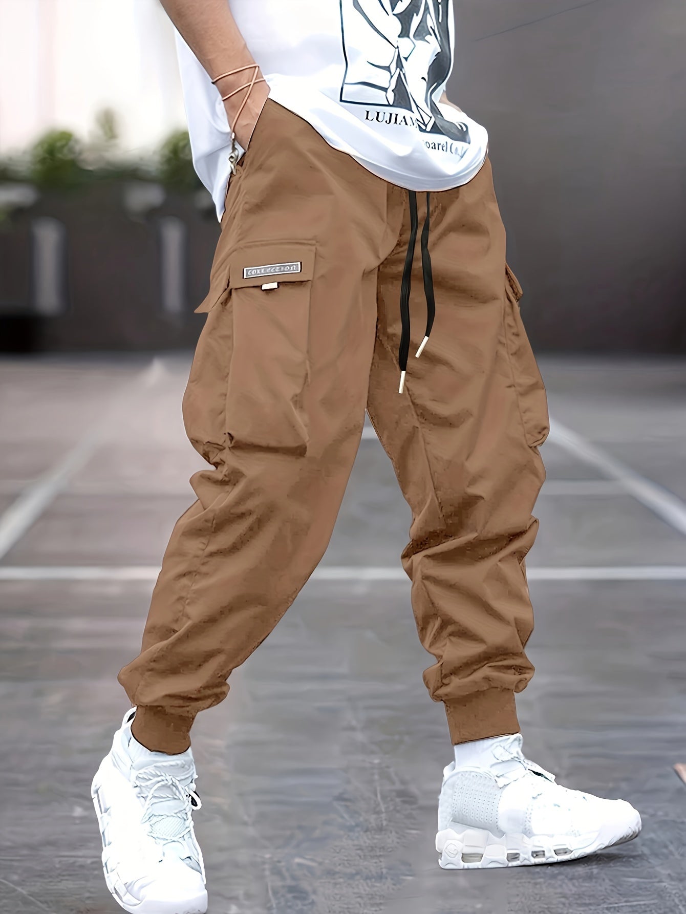 Men’s Cuffed Ankle Cargo Jogger Pants
