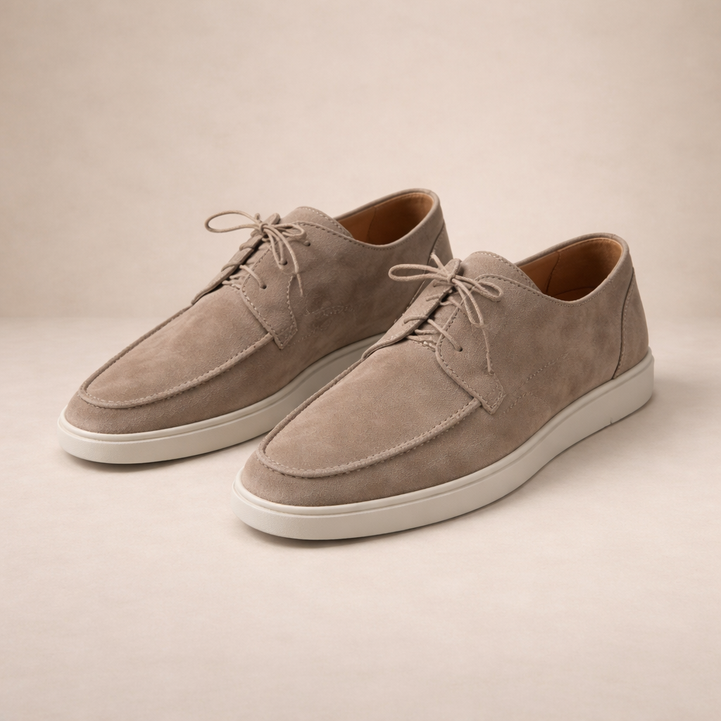 Men's Suede Lace-Up Loafers