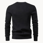 Men's Button Detail Crew Neck Sweater