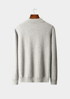 Fine Knit Wool Half Zip Polo