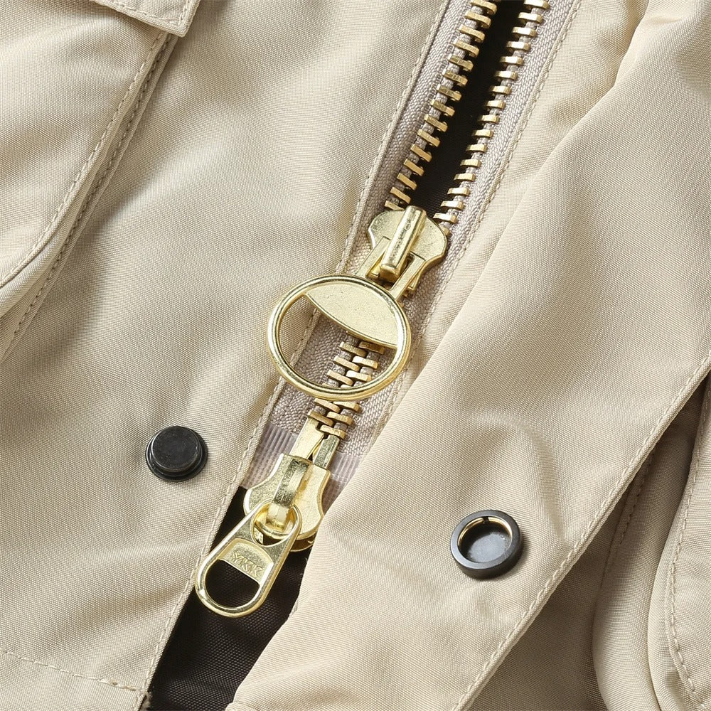 Men's Utility Jacket with Plaid Lining