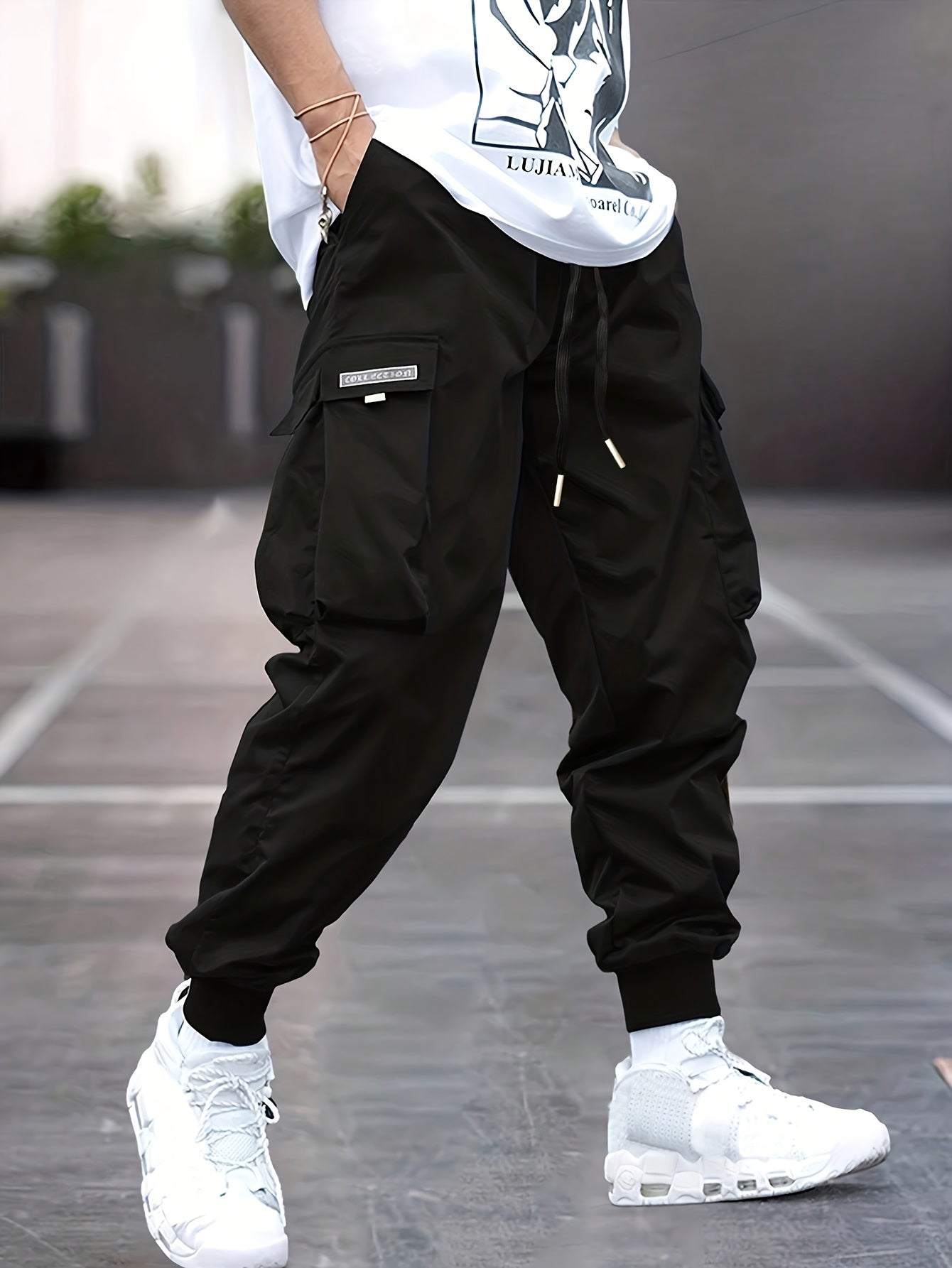 Men’s Cuffed Ankle Cargo Jogger Pants
