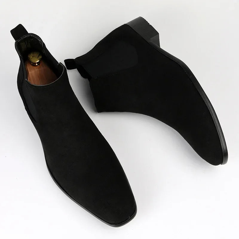 Men's Pull-on Ankle Suede Chelsea Boots