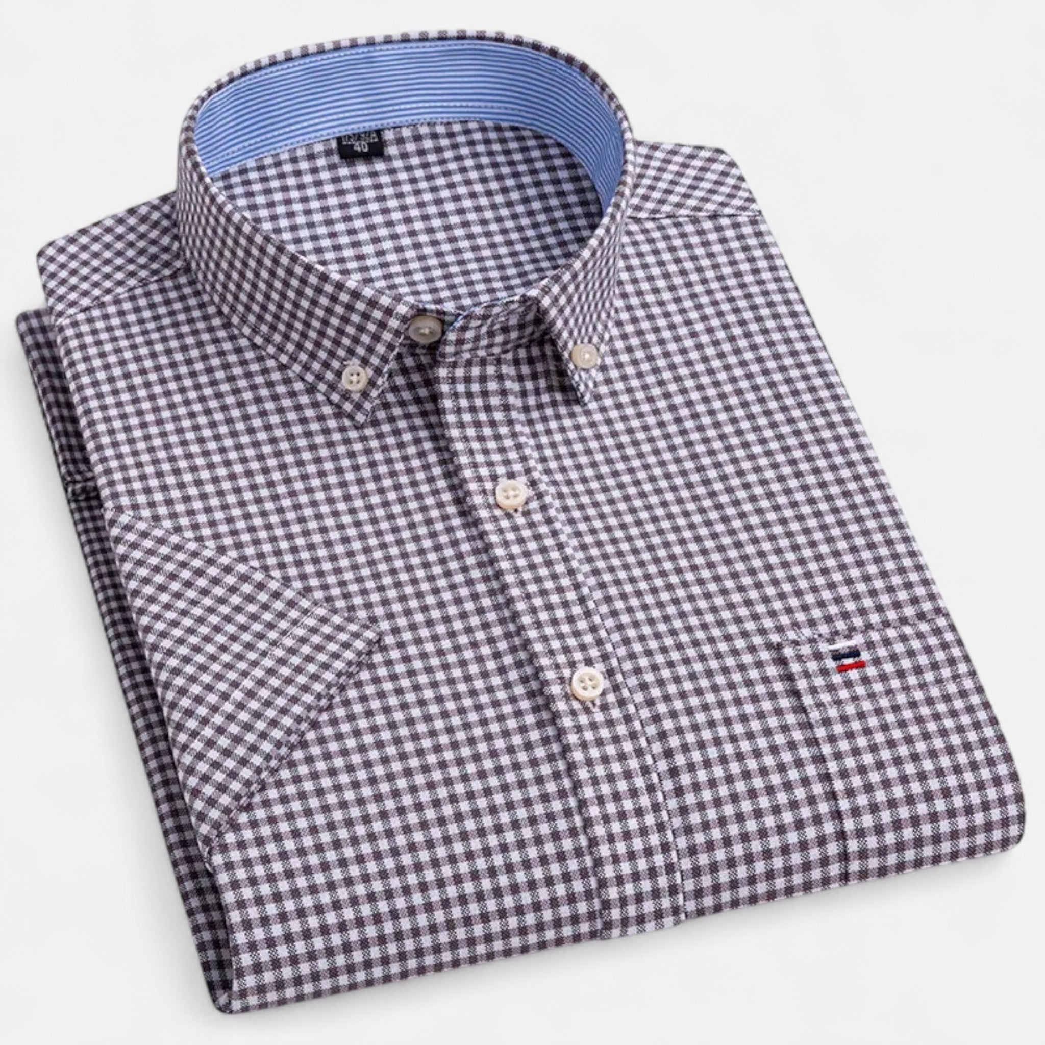 Men's Oxford Cotton Short-Sleeve Summer Shirt