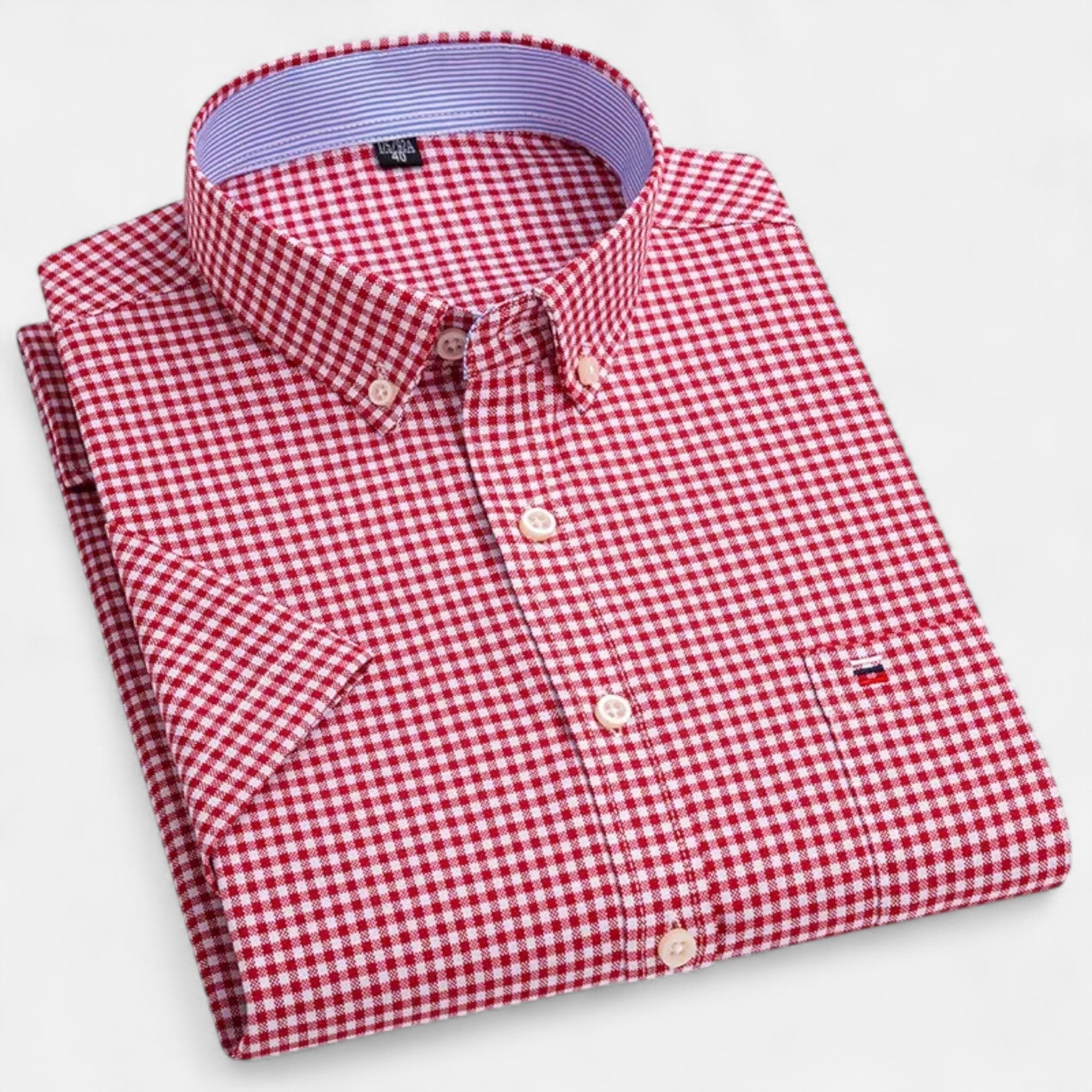 Men's Oxford Cotton Short-Sleeve Summer Shirt