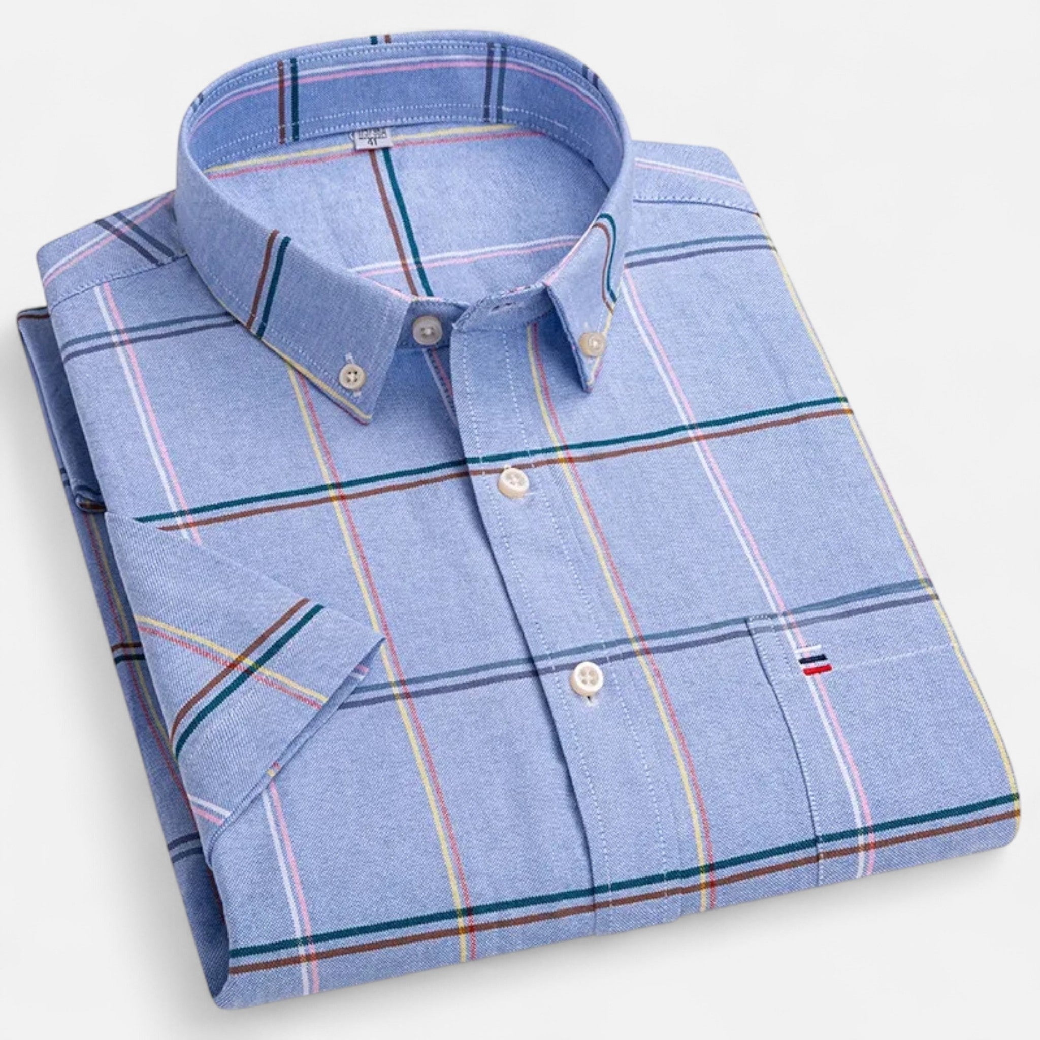Men's Oxford Cotton Short-Sleeve Summer Shirt