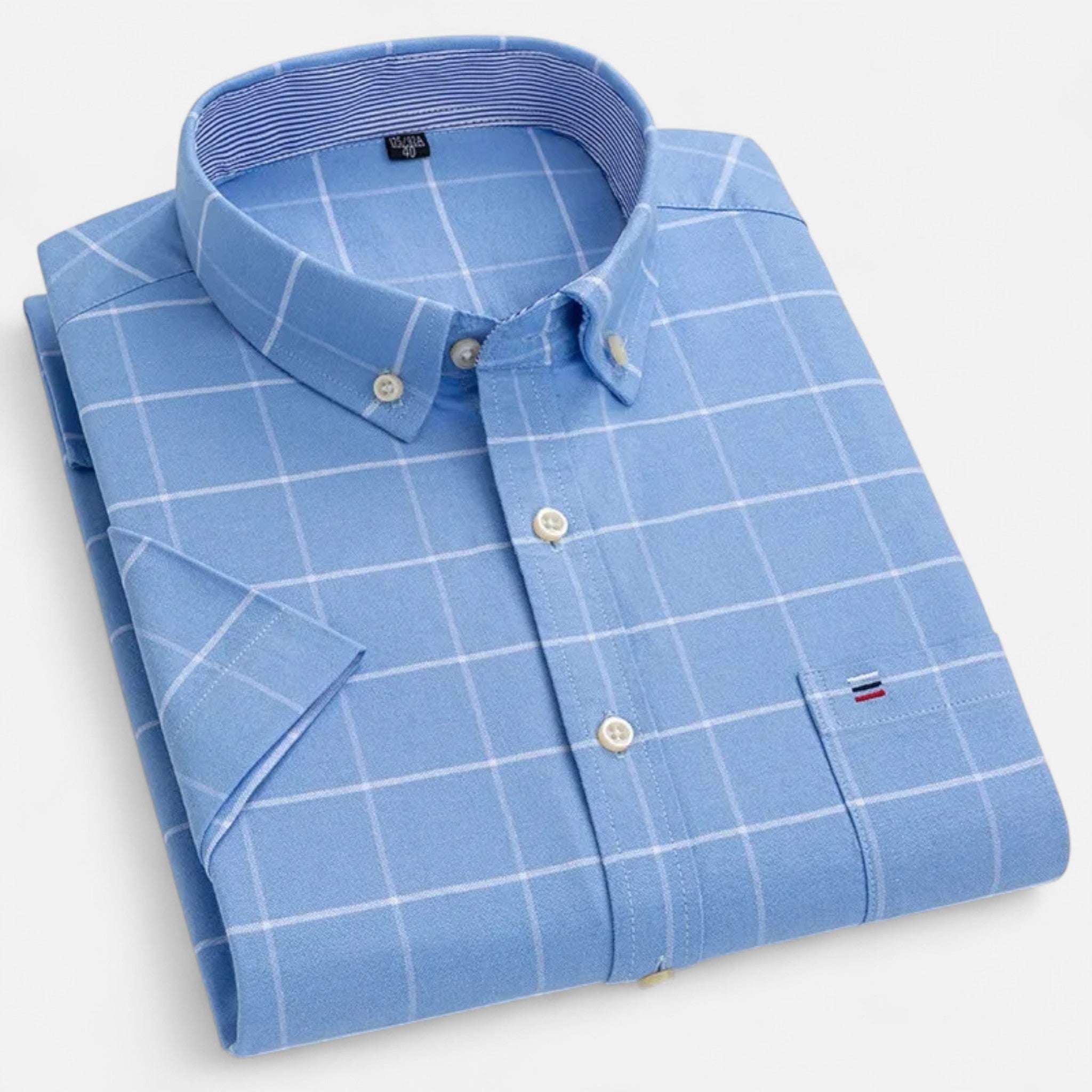 Men's Oxford Cotton Short-Sleeve Summer Shirt