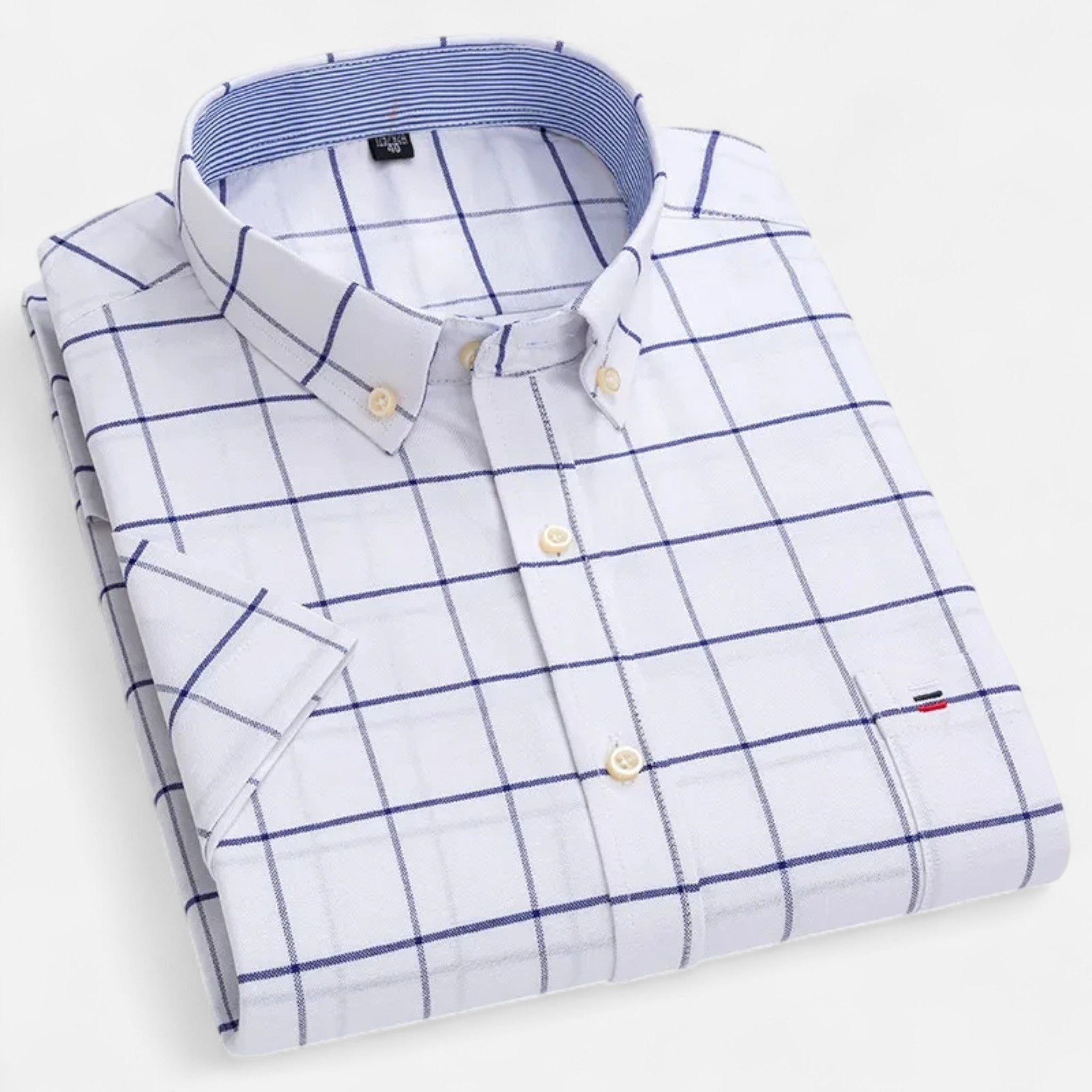 Men's Oxford Cotton Short-Sleeve Summer Shirt