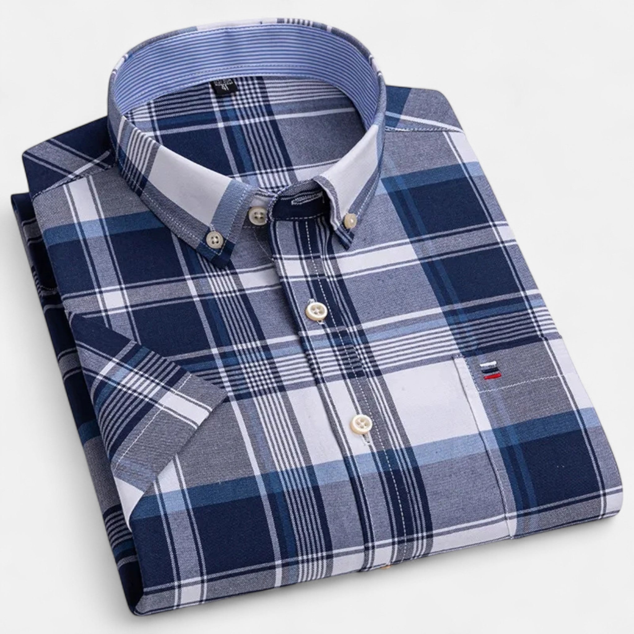 Men's Oxford Cotton Short-Sleeve Summer Shirt