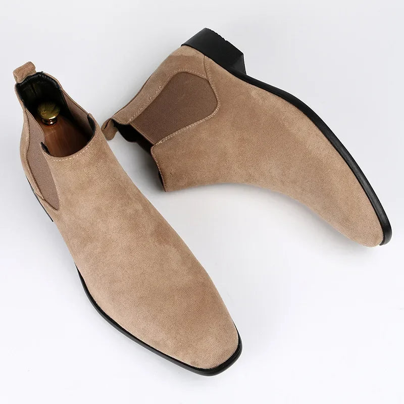 Men's Pull-on Ankle Suede Chelsea Boots