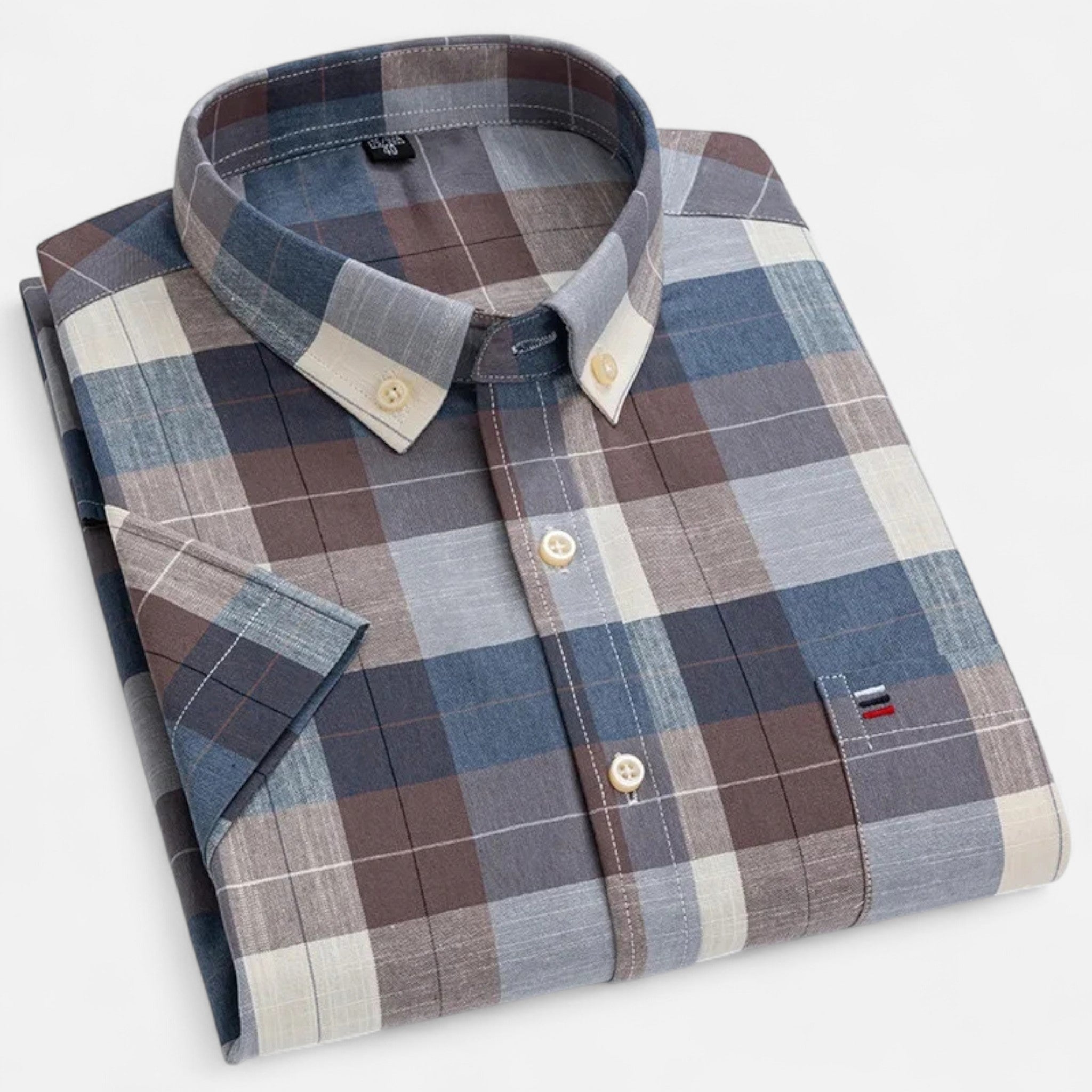 Men's Oxford Cotton Short-Sleeve Summer Shirt