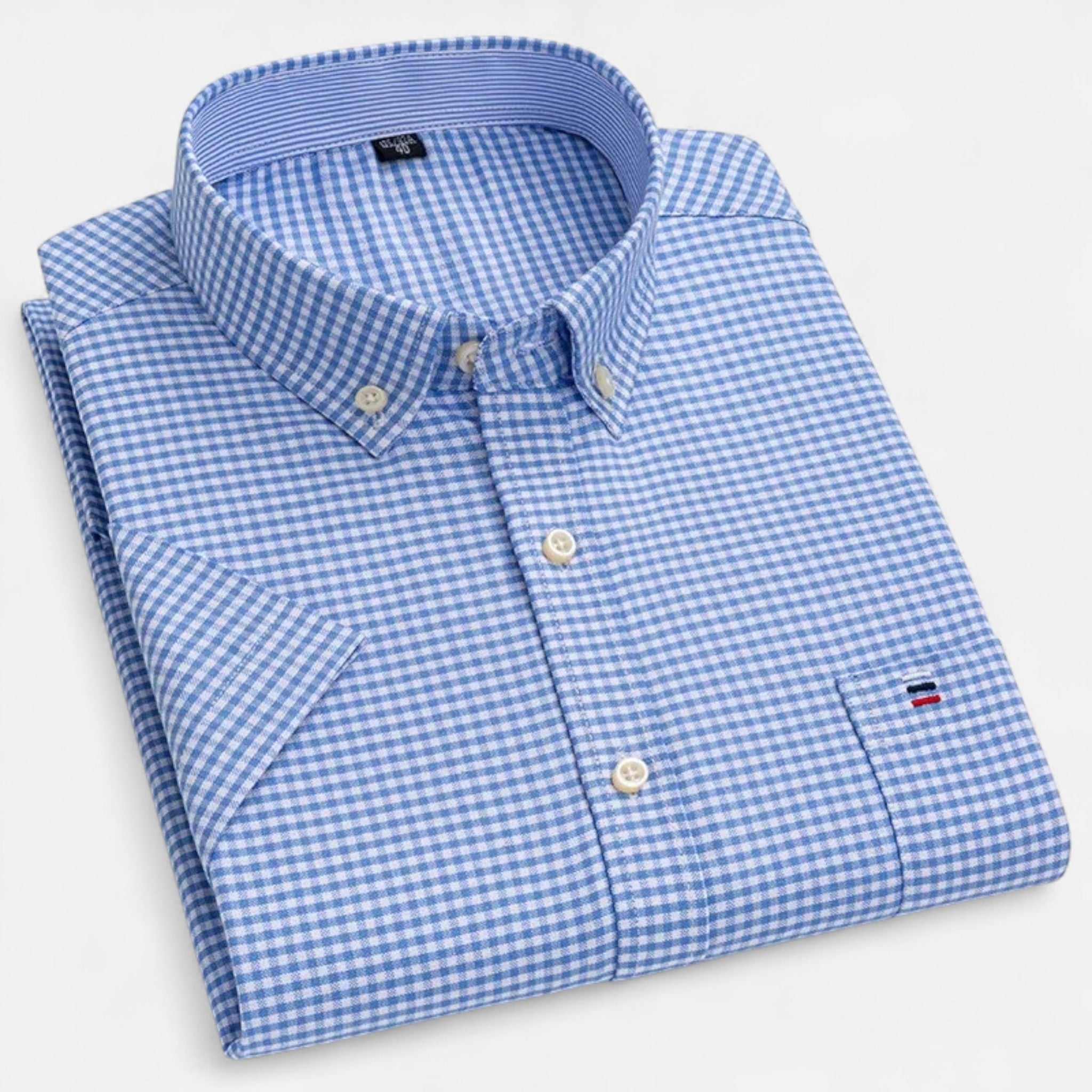 Men's Oxford Cotton Short-Sleeve Summer Shirt