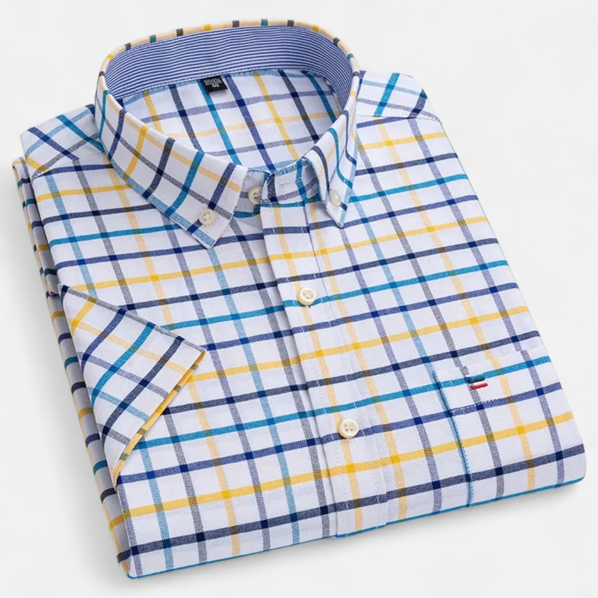 Men's Oxford Cotton Short-Sleeve Summer Shirt