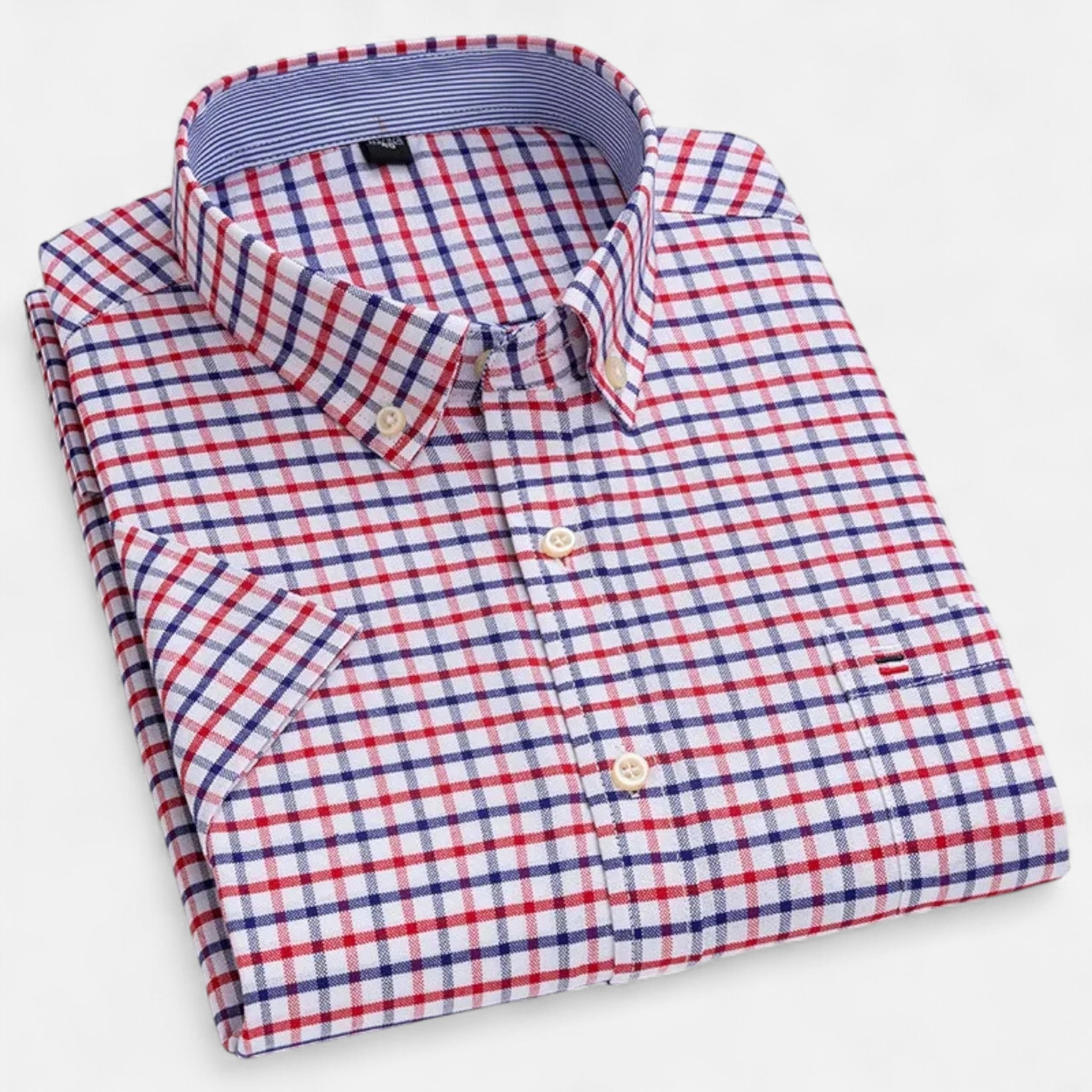 Men's Oxford Cotton Short-Sleeve Summer Shirt