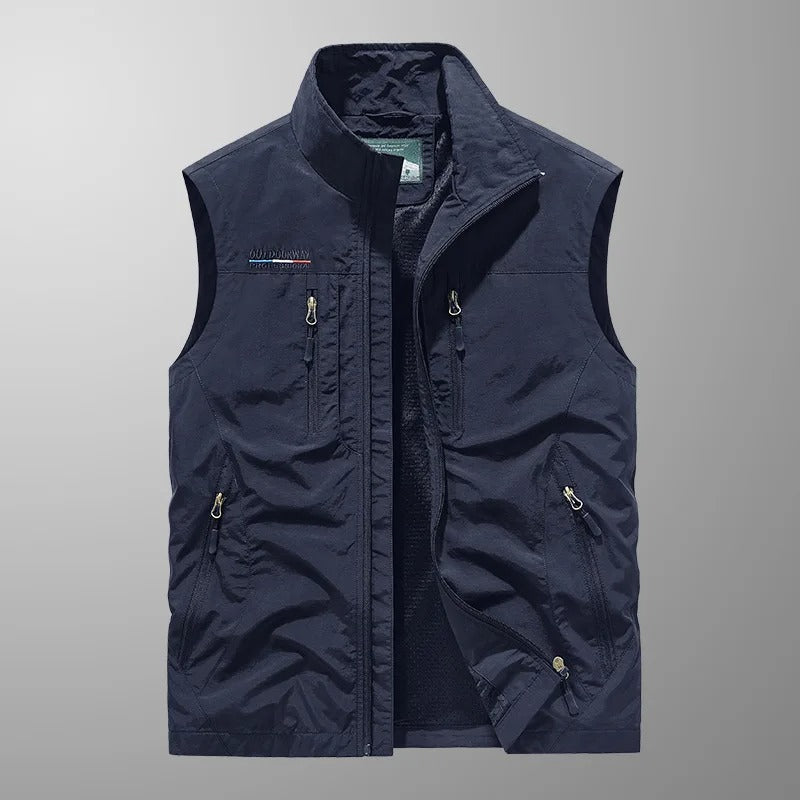 Men's Zip-Up Stand Collar Vest