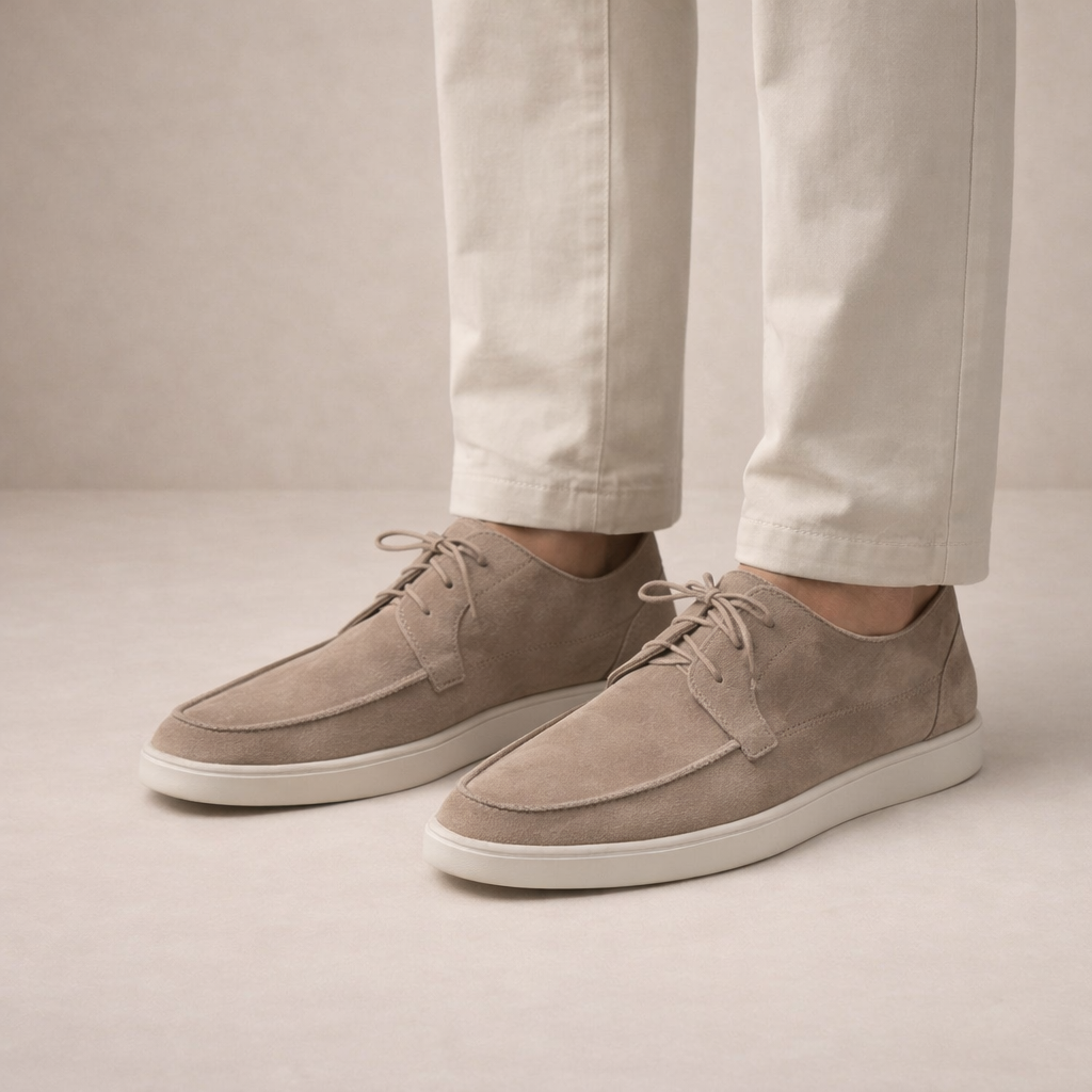 Men's Suede Lace-Up Loafers