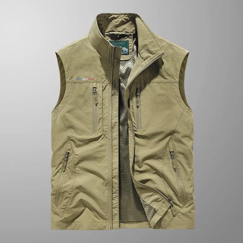 Men's Zip-Up Stand Collar Vest