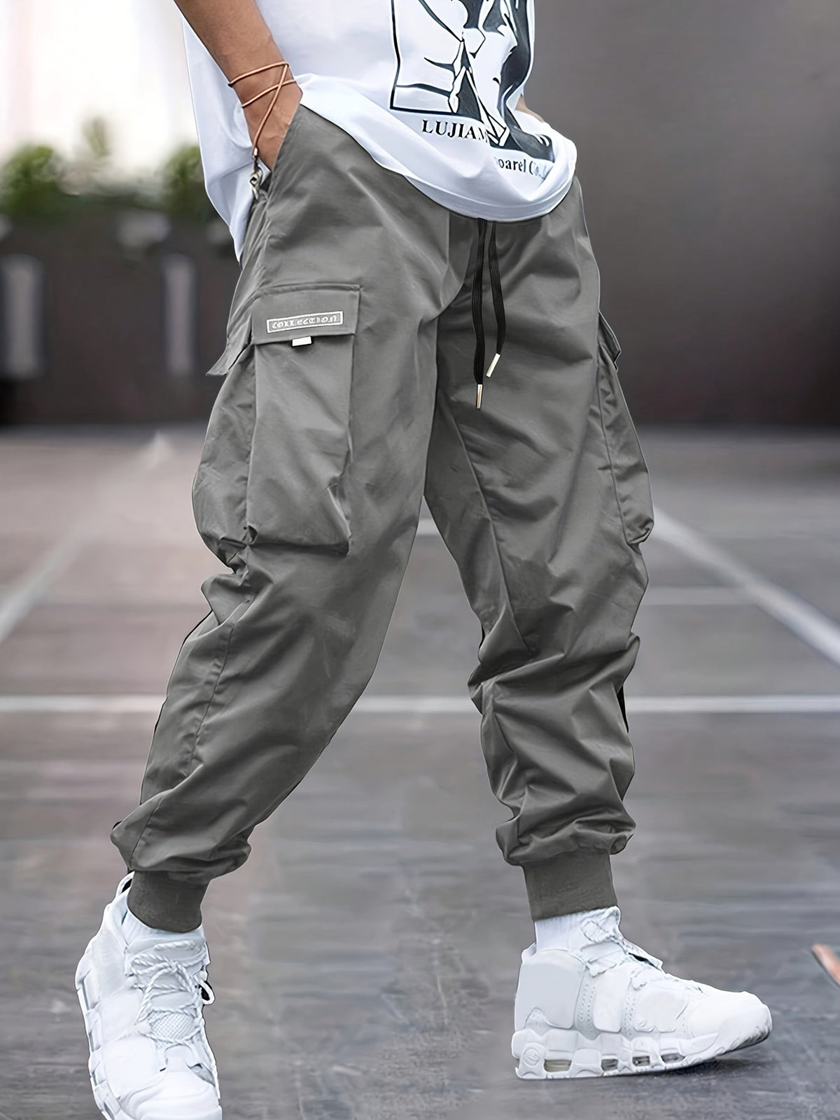 Men’s Cuffed Ankle Cargo Jogger Pants