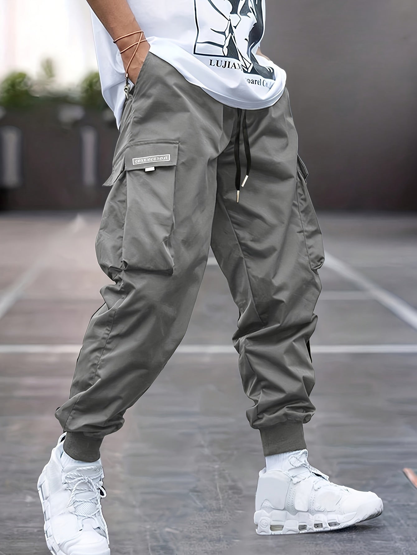 Men’s Cuffed Ankle Cargo Jogger Pants