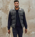 Men's Plaid Puffer Vest