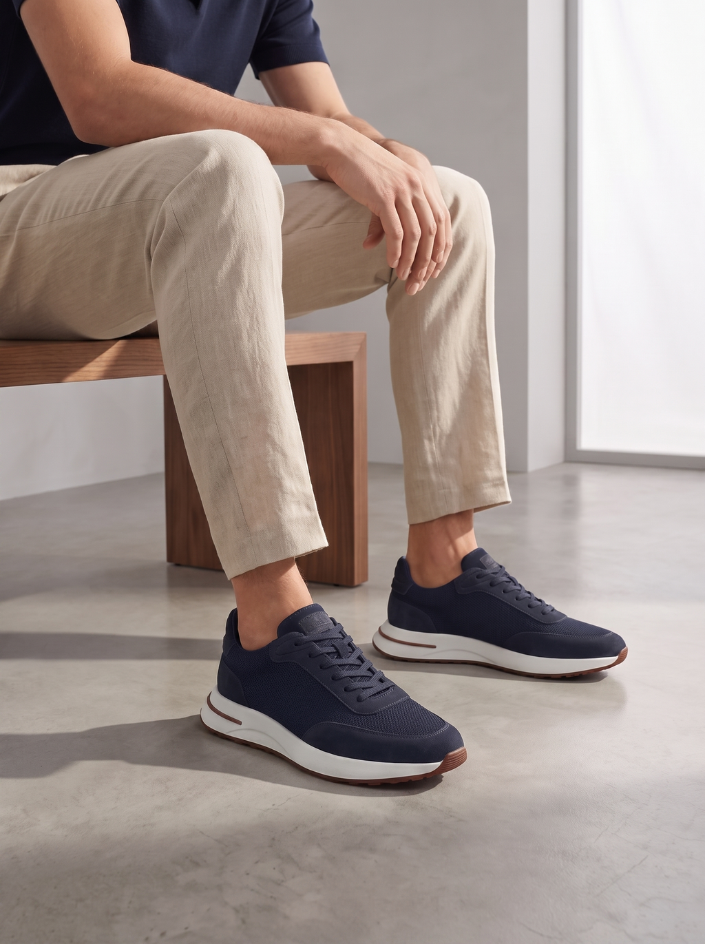 Men's Lightweight Suede Casual Trainers